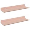 vidaXL Mensola sospesa 2 pcs Rosa 30 x 9 x 2,5 cm Acciaio