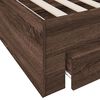 vidaXL Giroletto Cassetti Rovere Marrone 75x190 cm Legno Multistrato
