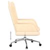 vidaXL Poltrona Relax Crema in Tessuto