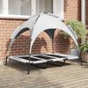 vidaXL Letto per Cani Grigio Argento 122 x 93 x 106,5 cm Acciaio
