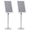 vidaXL Supporti per poster 2 pz Argento 45 x 32,7 x 108 cm Alluminio