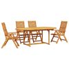 vidaXL Set da Pranzo per Giardino 5 pcs Marrone