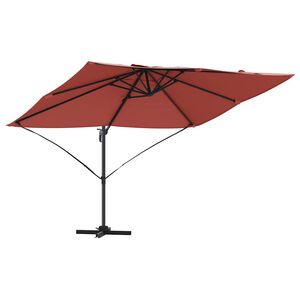 vidaXL Ombrellone 351 x 250 x 260 cm Poliestere e Alluminio Terracotta