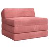 vidaXL Divano Letto Pieghevole Rosa 200 x 70 x 10 cm Velluto