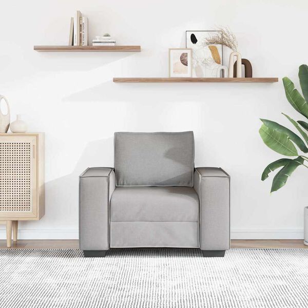 vidaXL Poltrona Divano Grigio Nuvola 100x78x84 cm Tessuto