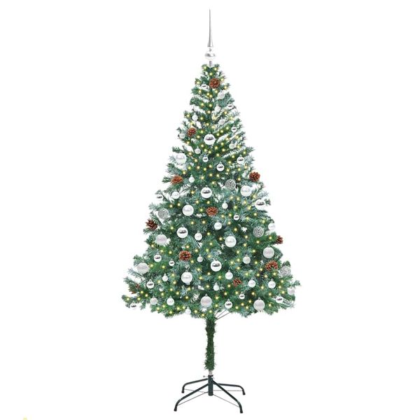 vidaXL Albero di Natale artificiale Verde 180 cm PVC e Acciaio