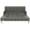 vidaXL Lettino Prendisole per 2 Persone con Cuscini Polyrattan Grigio