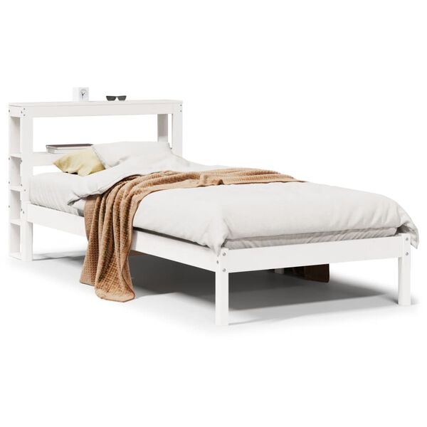 vidaXL Letto senza Materasso Bianco 90x200 cm Legno Massello di Pino