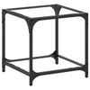 vidaXL Tavolini con Piano in Vetro Trasparente 2 pz 40x40x40cm Acciaio