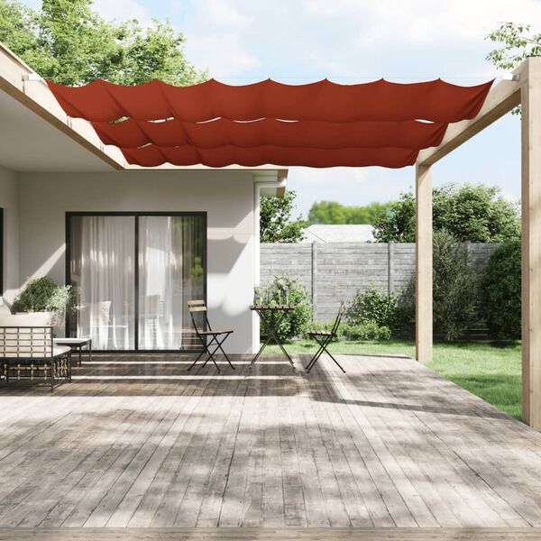 vidaXL Paravento Verticale Terracotta 140x360 cm in Tessuto Oxford