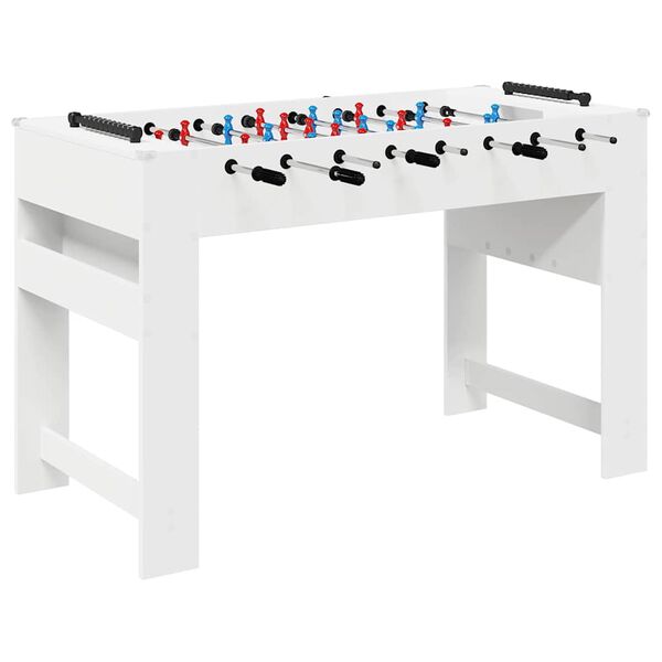 vidaXL Tavolo da Foosball Bianco 125 x 60,5 x 80 cm Legno multistrato