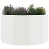 vidaXL Fioriera Bianco 90 x 90 x 50 cm Acciaio