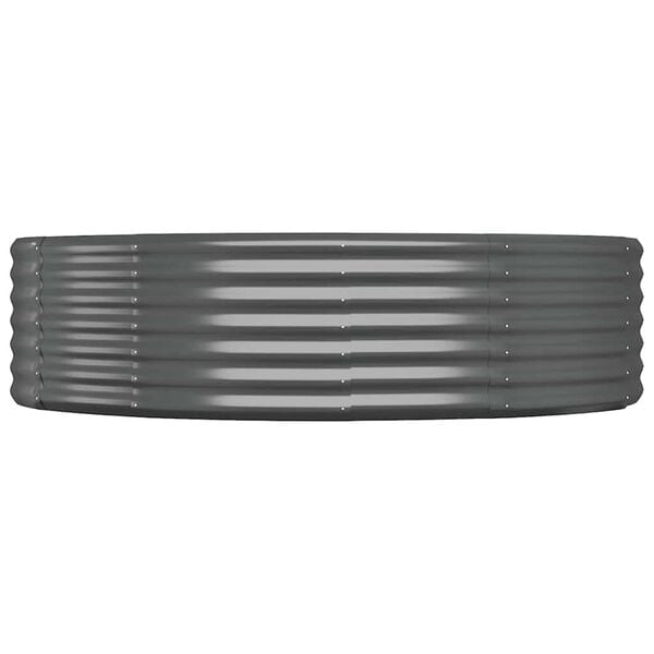 vidaXL Letto da Giardino in Acciaio Zincato 140x140x36 cm Antracite