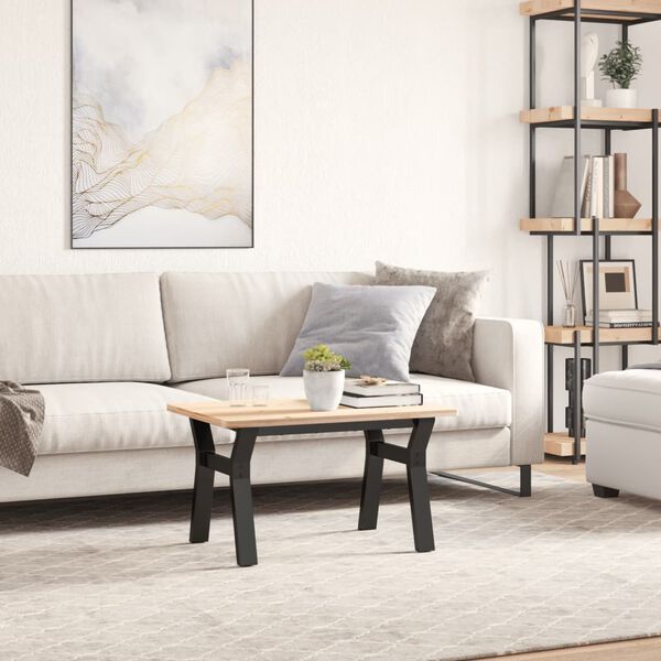 vidaXL Telaio Gambe a Y per Tavolino da Salotto 60x40x38 cm in Acciaio