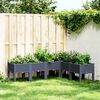 vidaXL Fioriera da Giardino con Gambe Grigio Blu 160x120x42 cm in PP