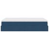 vidaXL Struttura Letto Pouf con Materasso Blu 120x200 cm in Tessuto