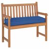 vidaXL Cuscino per panca pallet Blu reale 110 x 40 x 8 cm