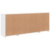 vidaXL Credenza con Luci LED Bianca 163x37x67 cm