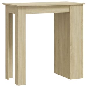 vidaXL Tavolo Bar con Ripiani Rovere Sonoma 102x50x103,5 cm Truciolato