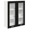 vidaXL Armadio pensile Rovere Nero 80 x 31 x 100 cm Legno multistrato