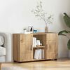 vidaXL Credenza con porta Rovere artigianale 88,5 x 30,5 x 55,5 cm