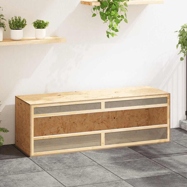 vidaXL Terrario in Legno Multistrato 144x46x48 cm