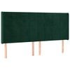 vidaXL Testiera ad Orecchio Verde Scuro 183x16x118/128 cm in Velluto