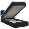 vidaXL Letto Ottomano con Materasso e LED Nero 100 x 200 cm Velluto