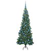 vidaXL Albero di Natale Artificiale Angolare con 300 LED Verde 180 cm