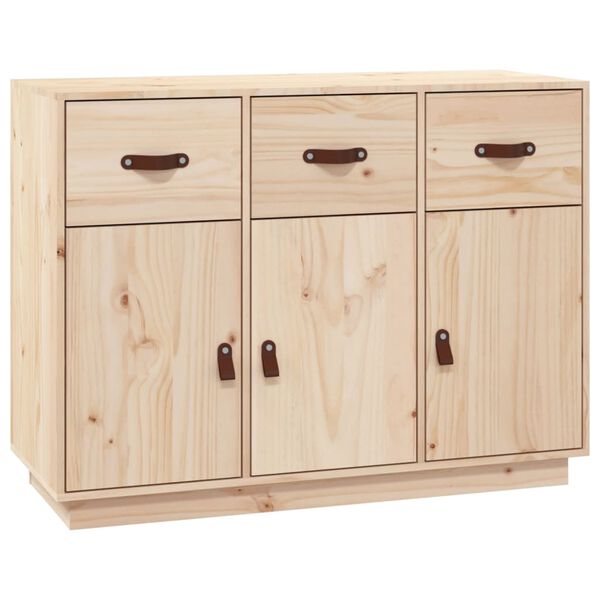 vidaXL Credenza 100x40x75 cm in Legno Massello di Pino