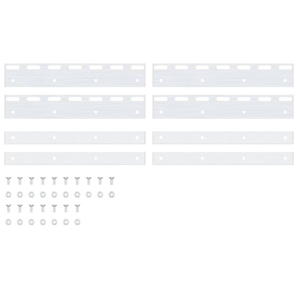 vidaXL Piastre di Collegamento 4 pz Argento 28 cm Acciaio Inossidabile