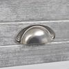 vidaXL Comodino Grigio e Bianco 38x28x45 cm in Legno di Paulownia