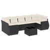 vidaXL Set Divani da Giardino con Cuscini 8 pz Nero in Polyrattan