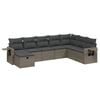 vidaXL Set Divano da Giardino 8 pz con Cuscini Grigio in Polyrattan