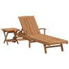 vidaXL Lettino prendisole 2 pz Legno di teak solido Marrone