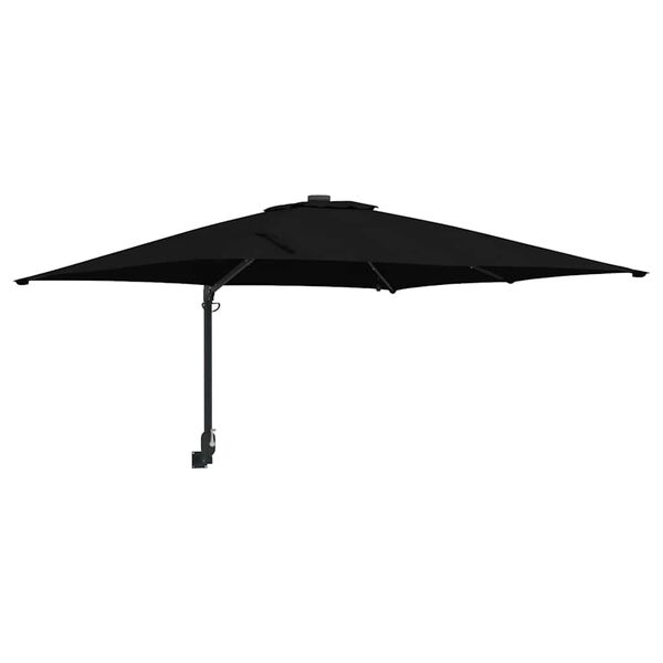 vidaXL Ombrello da giardino Nero 248,5 x 247,5 x 160 cm