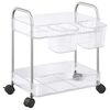 vidaXL Carrello Portaoggetti a 2 Livelli 37x28x43,5 cm in Acrilico