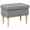 vidaXL Poggiapiedi Grigio Chiaro 55 x 35 x 41 cm Poliestere