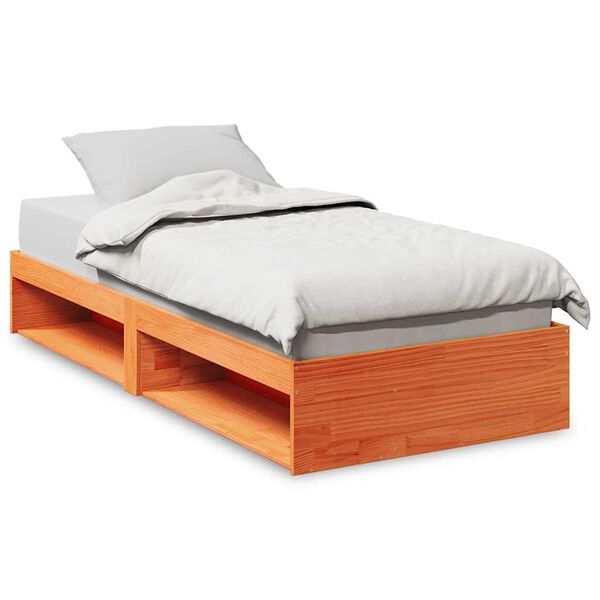 vidaXL Dormeuse senza Materasso Marrone Cera 80x200 cm Legno di Pino