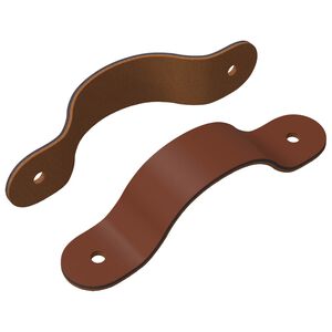 vidaXL Maniglie per Armadi 2 pz Marrone 140 x 25 x 2,3 mm PU