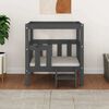 vidaXL Cuccia per Cani Grigio 65,5x50,5x70 cm in Legno Massello di Pino