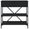 vidaXL Tavolino Consolle Nero 75x34,5x75 cm in Legno Multistrato