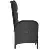 vidaXL Sedie da Giardino 2 pz in Polyrattan Nero