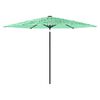 vidaXL Ombrellone da Giardino con Palo in Acciaio Verde 288x288x225 cm