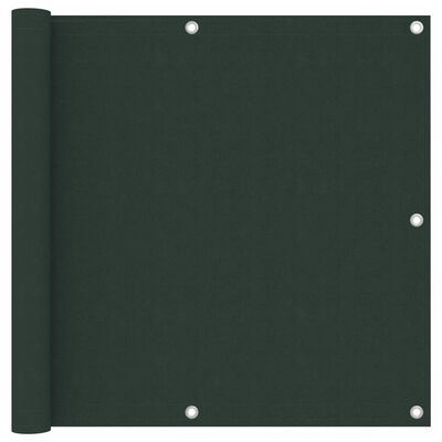 vidaXL Paravento da Balcone Verde Scuro 90x500 cm Tessuto Oxford