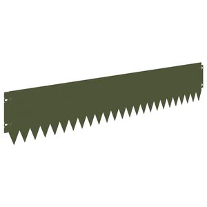 vidaXL Bordura per Prato 10 pcs 103 x 20 cm Acciaio Verde Oliva