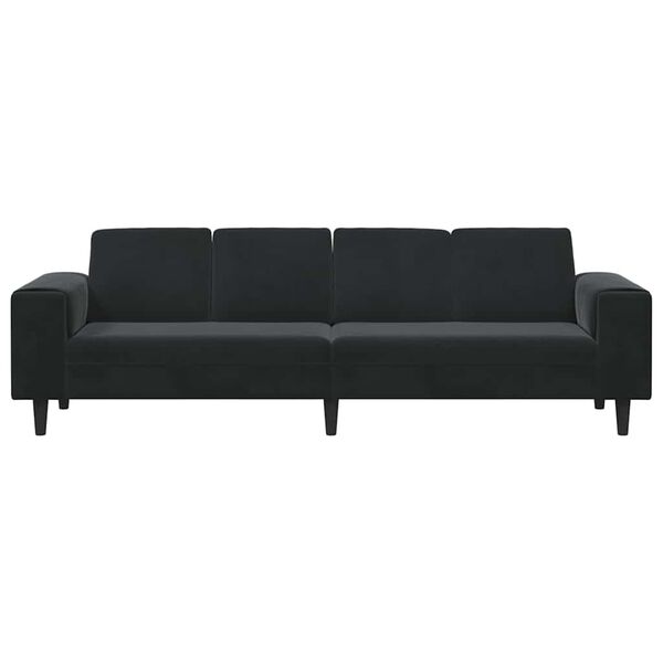 vidaXL Divano per Soggiorno Nero 250 x 77 x 76 cm