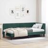 vidaXL Cornice del letto ad angolo Verde Scuro 90 cm x 190 cm Velluto