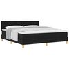 vidaXL Letto box spring con materasso Nero 180 x 200 cm Tessuto