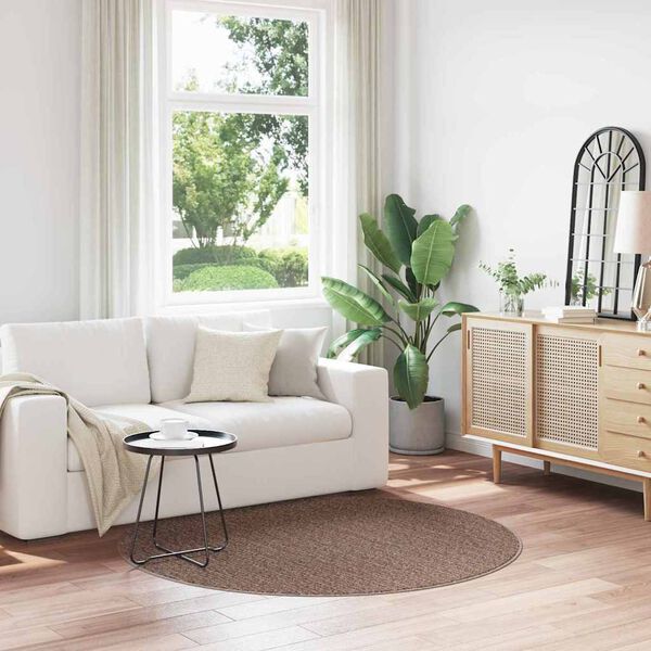 vidaXL Tappeto Shaggy Antiscivolo Marrone 160 x 160 cm PP